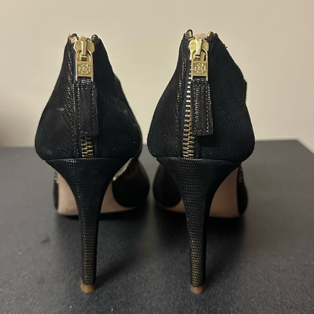 LK Bennett Metallic Black and Gold Heels - Picture 8 of 12